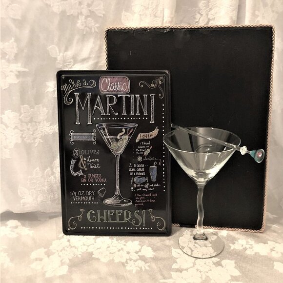 Other - Vintage Repro Tin Signs - Martini